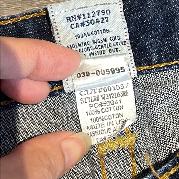 Vintage True Religion Jeans Snap Pocket Low Rise No Stretch Sz 26 Dark Blue USA - Picture 12 of 14